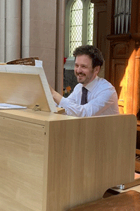 Jonathan at our organ